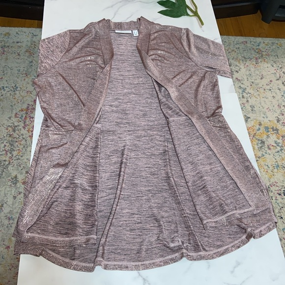 Susan Graver Rose Pink Open cardigan size Large - Picture 5 of 13